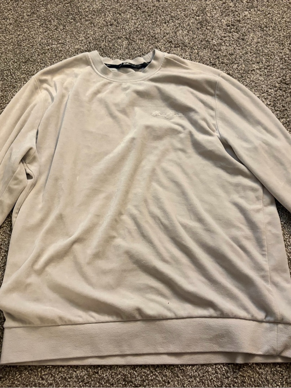 Sean John Light Gray Crewneck Sweatshirt